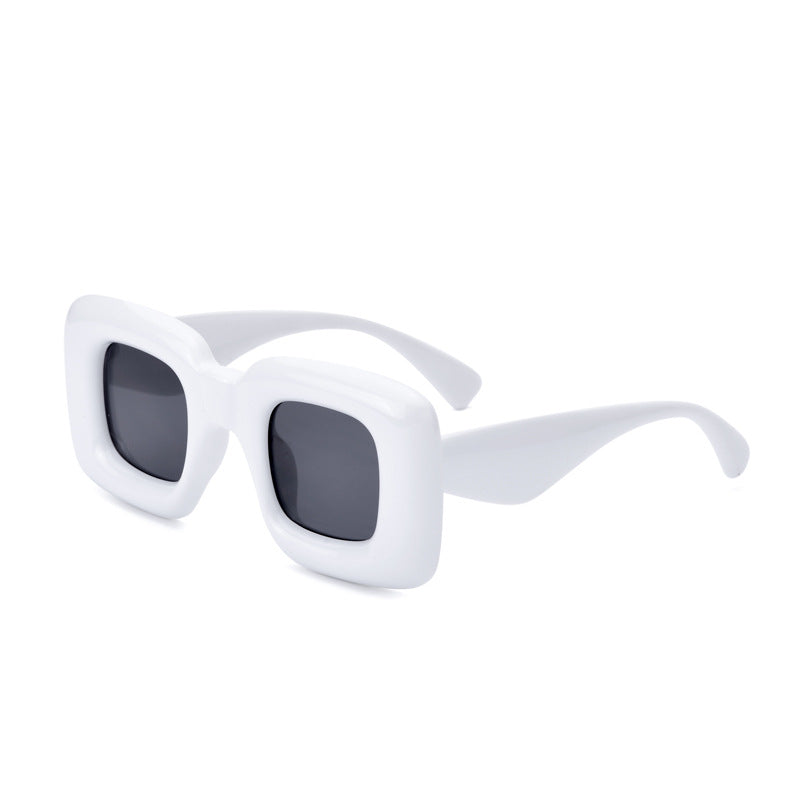 Wholesale Cute Colorblock Large Frame PC Sunglasses
